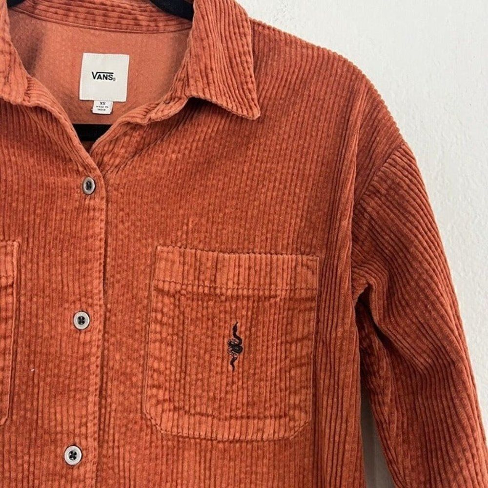 Vans Surf Supply Ainara Cord Woven Lifestyle Shirt Women's XS Picante Jacket - Picture 4 of 11